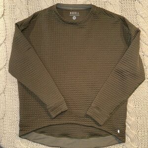 NOBULL Project Quilted Crew Sweatshirt in Army Gree